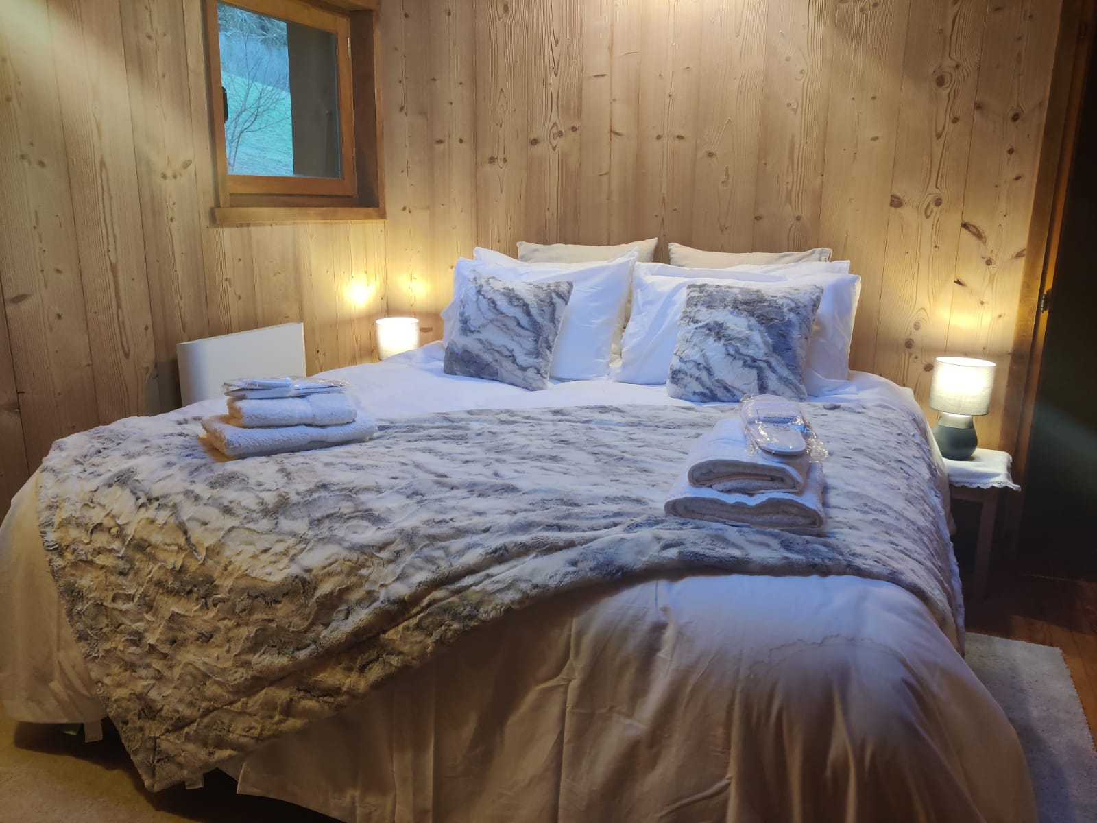 Super kingsize bed in family room