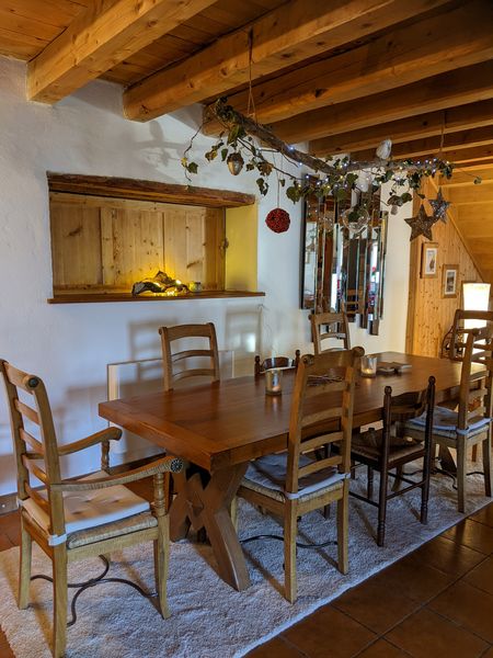 Chalet dining in the Alps